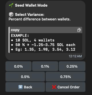 WenSwaps seed mode. automatically multisend thorugh centralized exchanges to fresh wallets